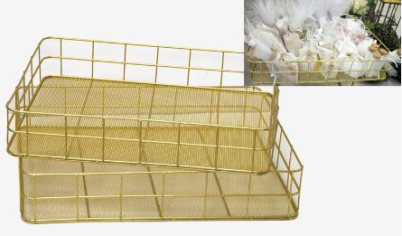 FH-HX1101 Metal basket-set/2 size:53x43x10.5cm 50x40x9.8cm 0506210