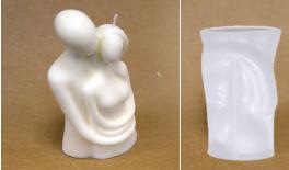 2603# candle silicone 8.5/8*6.3/5.6*14.5CM 0515226