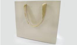 THICK PAPER BAG 30x28cm BEIGE 200G WITH BARCAROLLE 0402078