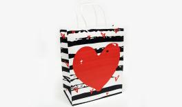 247# heart print paper bag 27*21*11cm 0402121