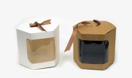 6*6*10cm six border paper box with window 0402125