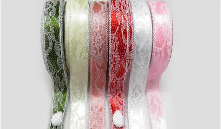 RIBBON SATEN WITH LACE TUBE 2.5CM 20Y 0501206