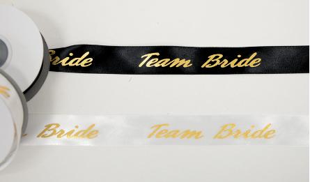 2.5cm 25Y ribbon with gold print 0501295