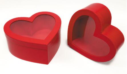 W2045 heart paper box L:23.5x22.5x10cm S：21x20x8cm 0502706