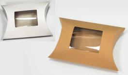 9X6.9CM paper pillow box with 4*3cm window+pvc no pattern 0506217