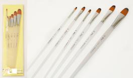 6pcs paintbrush set with nylon hair size:1,3,5,7,9,11 0515082