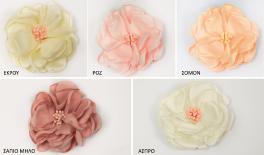 Eight petal fabric flower About 6cm 0516147