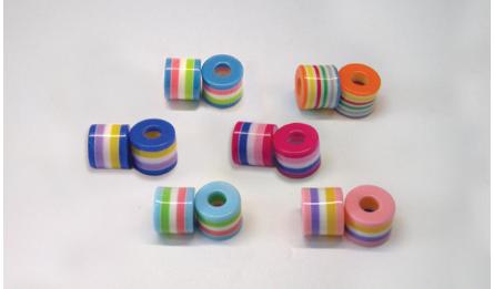 Bead roll multicoloured 0.9x1.1cm 05172082