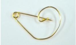 SAFETY PIN SOL CLEF GOLD 3.3x2.4cm 0517371