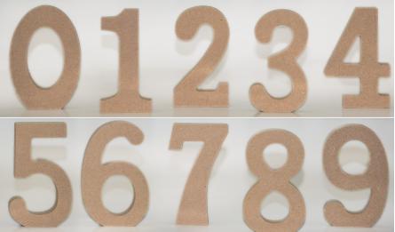 NUMBERS MDF 11cm thick.18mm 0519553
