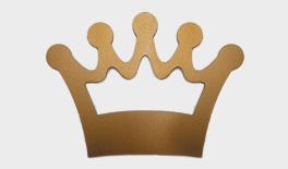 Wood crown 28cm x18cm 5MM thickness Gold 0519698