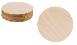natural 8*8cm round wood pcs thickness:5mm 0519729