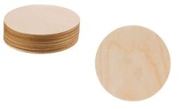 natural 10*10cm round wood pcs thickness:5mm 0519731